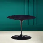 Masuta de cafea Tulip Eero Saarinen H 41 in Ceramica Noir Laurent Made in Italy - Scarlet Viadurini