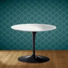 Masă de cafea Eero Saarinen Tulip H 41 în ceramică Salina fabricată în Italia - Stacojiu Viadurini