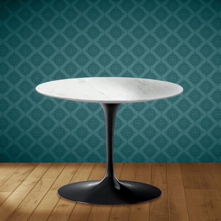Masă de cafea Eero Saarinen Tulip H 41 în ceramică Salina fabricată în Italia - Stacojiu Viadurini