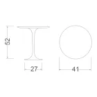 Masuta de cafea Tulip Eero Saarinen H 52 din Marmura Neagra Marquinia Made in Italy - Stacojiu Viadurini