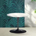 Masă de cafea Saarinen Tulip, H 39 cm, din ceramică lucioasă Statuario Florim - Stacojiu Viadurini