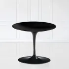Masuta de cafea Tulip Saarinen H 41 cu blat laminat lichid negru Made in Italy - Scarlet Viadurini