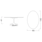 Masuta de cafea Tulip Saarinen H 41 cu Blat din Marmura Arabescato Made in Italy Viadurini
