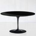 Masuta de cafea Tulip Saarinen H 41 cu blat oval din laminat lichid negru Made in Italy - Scarlet