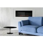 Masuta de cafea Tulip Saarinen H 41 din laminat lichid oval negru Made in Italy - Scarlet Viadurini