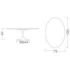 Masuta de cafea ovala Tulip Saarinen H 41 din ceramica Invisible Select Made in Italy - Scarlet Viadurini