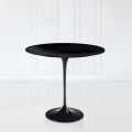 Masuta de cafea Tulip Saarinen H 52 cu blat oval din laminat lichid negru Made in Italy - Scarlet