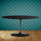 Masuta Ovala Tulip Saarinen H 41 din Ceramica Sirius Made in Italy - Scarlet Viadurini