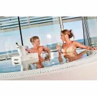 Masuta de cafea - tava plutitoare de design din piele faux nautice Trona Viadurini