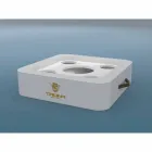 Masuta de cafea - tava plutitoare de design din piele faux nautice Trona Viadurini