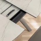 Masă extensibilă tip butoi până la 170 cm din HPL stratificat - Convivio Viadurini