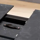 Masă extensibilă tip butoi până la 170 cm din HPL stratificat - Convivio Viadurini