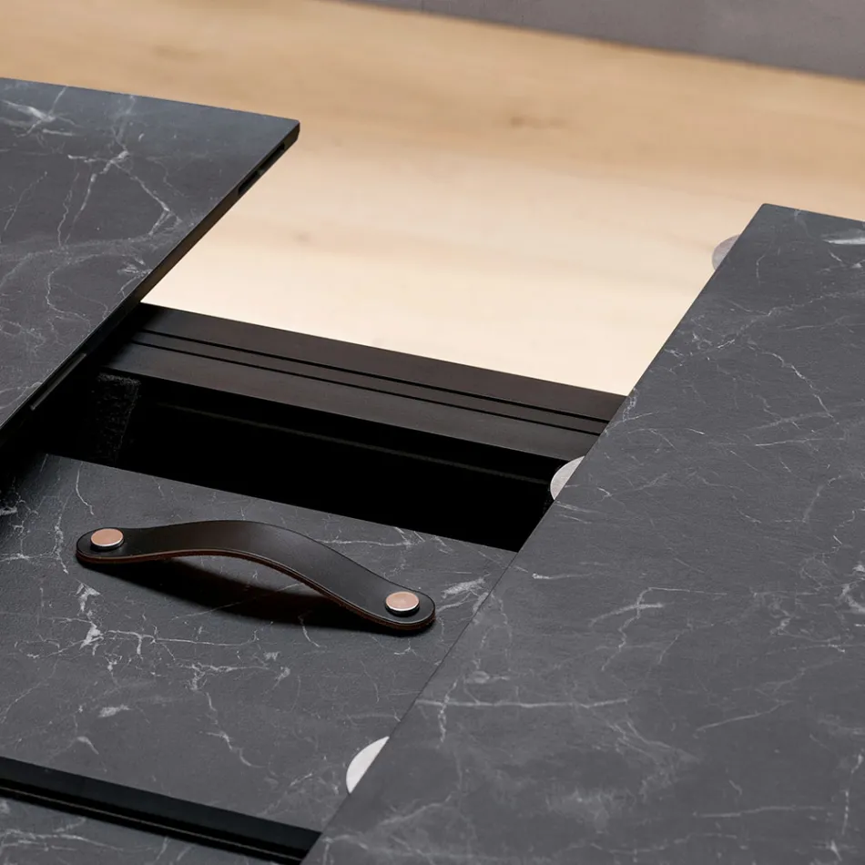 Masă extensibilă tip butoi până la 170 cm din HPL stratificat - Convivio Viadurini