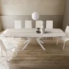 Masă extensibilă tip butoi până la 240 sau 280 cm din HPL și metal - Prezent Viadurini