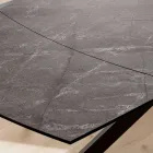 Masă extensibilă tip butoi până la 240 sau 280 cm din HPL și metal - Prezent Viadurini