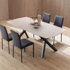 Masă extensibilă tip butoi până la 240 sau 280 cm din HPL stratificat - Dialogo Viadurini