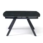 Masă extensibilă 140/210x90 cm din piatră sinterizată cu efect de marmură - Atrium Viadurini