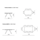 Masă extensibilă 140/210x90 cm din piatră sinterizată cu efect de marmură - Atrium Viadurini