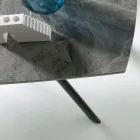 Masă extensibilă 140/210x90 cm din piatră sinterizată cu efect de marmură - Atrium Viadurini