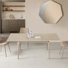 Masă extensibilă 160/240x90 cm din piatră sinterizată cu efect de marmură - Samus Viadurini