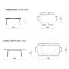Masă extensibilă 160/240x90 cm din piatră sinterizată cu efect de marmură - Samus Viadurini