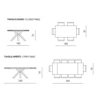 Masă extensibilă 160/240x91 cm din piatră sinterizată cu efect de marmură - Palazzo Viadurini