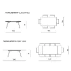 Masă extensibilă 160/240x91 cm din sticlă fumurie și bază din metal negru - Coloană Viadurini