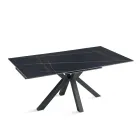 Masă extensibilă 180/240x100 cm din piatră sinterizată cu efect de marmură - Loggia Viadurini