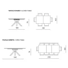Masă extensibilă 180/240x100 cm din piatră sinterizată cu efect de marmură - Loggia Viadurini