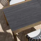 Masă extensibilă 340 cm Dining exterior în aluminiu și sticlă sau Laminam - Julie Viadurini