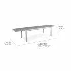 Masă extensibilă 340 cm Dining exterior în aluminiu și sticlă sau Laminam - Julie Viadurini