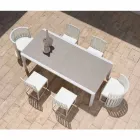 Masă extensibilă 340 cm Dining exterior în aluminiu și sticlă sau Laminam - Julie Viadurini