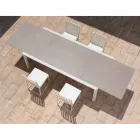 Masă extensibilă 340 cm Dining exterior în aluminiu și sticlă sau Laminam - Julie Viadurini