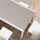 Masă extensibilă 340 cm Dining exterior în aluminiu și sticlă sau Laminam - Julie Viadurini