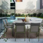 Masa extensibila la 149 cm din aluminiu acoperit cu pulbere - Necesar Viadurini