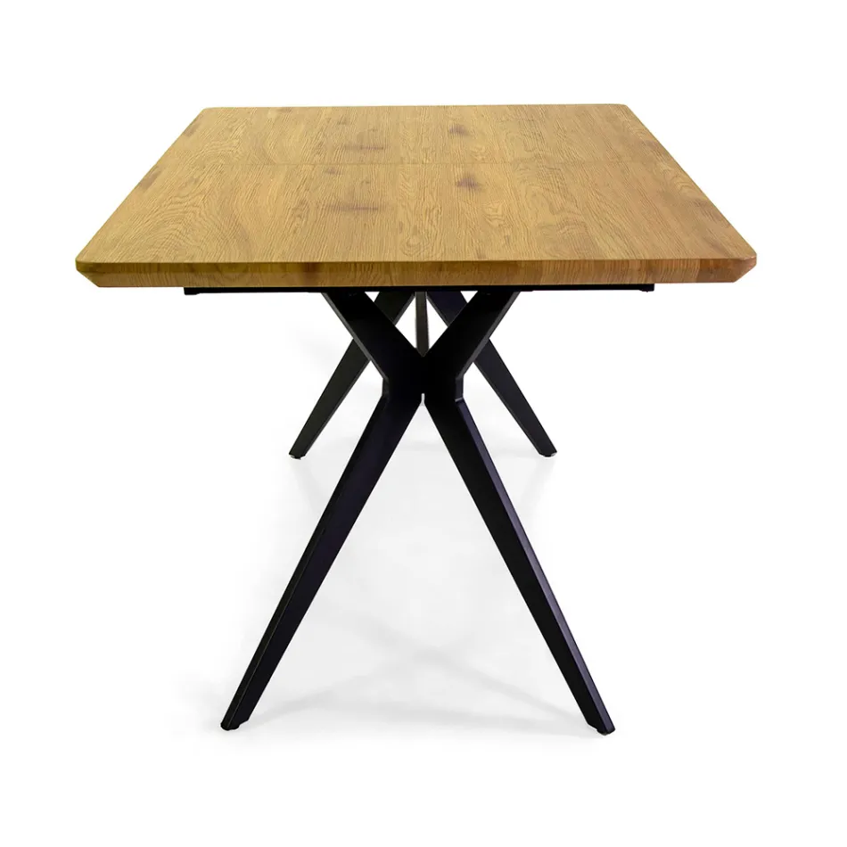 Masă extensibilă 180 cm din MDF cu efect de lemn și granulație în relief - spumă Viadurini