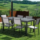 Masă extensibilă 180 cm sau 220 cm cu blat din sticlă călită - Cartellina Viadurini