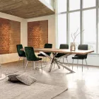 Masa extensibila pana la 2,6 m in lemn handmade Homemotion - Plutarco Viadurini