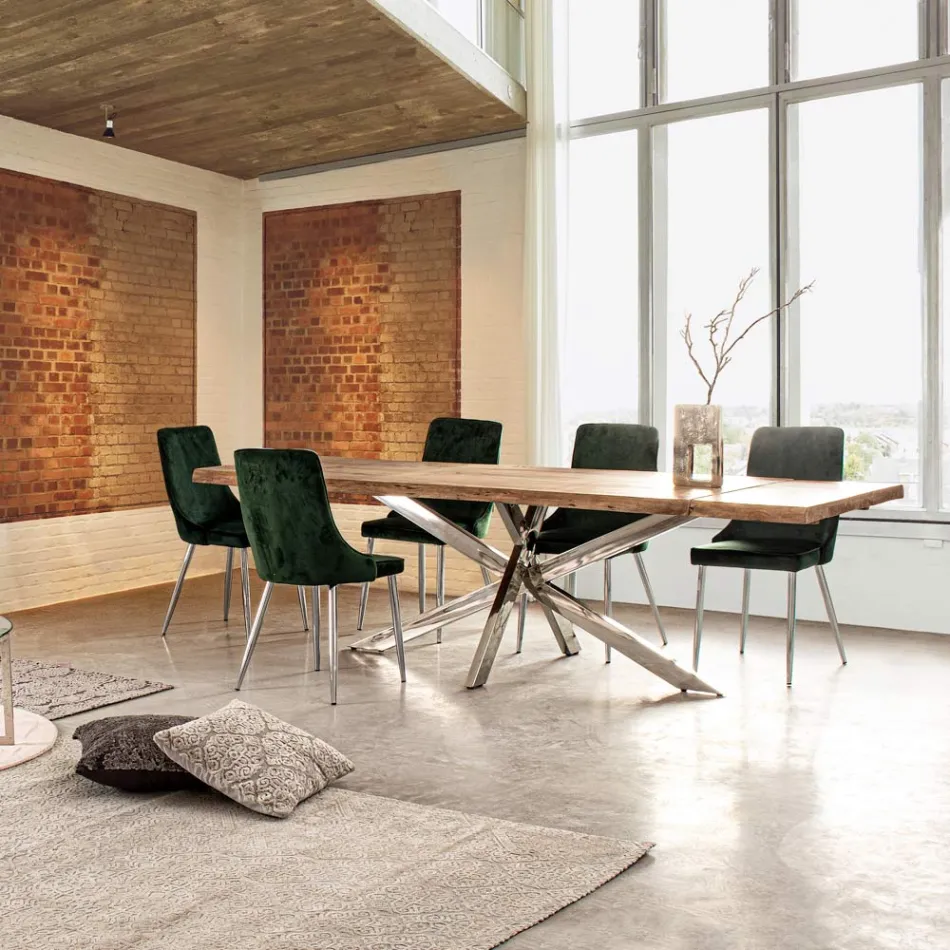 Masa extensibila pana la 2,6 m in lemn handmade Homemotion - Plutarco Viadurini