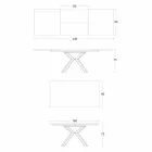 Masă extensibilă de luat masa la 2,8 m în picioare din ceramică și metal - Paoluccio Viadurini