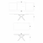 Masă extensibilă de luat masa la 2,8 m în picioare din ceramică și metal - Paoluccio Viadurini