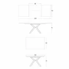 Masă extensibilă de luat masa la 2,8 m în picioare din ceramică și metal - Paoluccio Viadurini