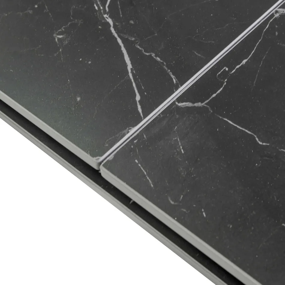 Masă extensibilă 200 cm din metal și piatră sintetică - Underwater Viadurini