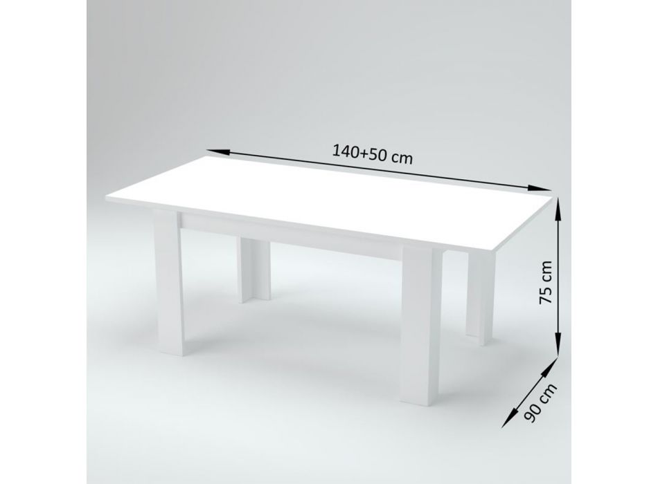 Masă de sufragerie de design extensibilă la 210 cm din lemn durabil - Perro Viadurini