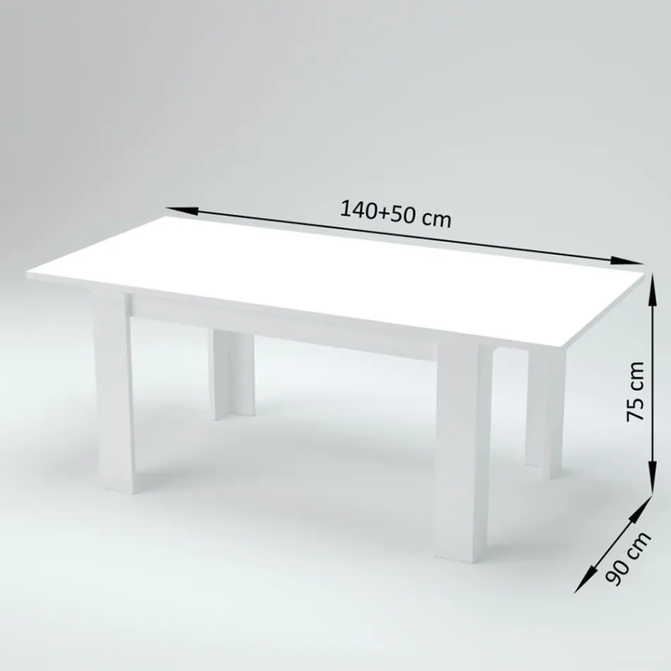 Masă de sufragerie de design extensibilă la 210 cm din lemn durabil - Perro Viadurini