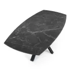 Masa extensibila pana la 210 cm din otel si ceramica - Bavosa Viadurini