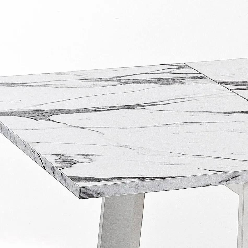 Masa extensibila pana la 220 cm din fag si melamina Made in Italy - Toles Viadurini