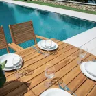 Masa extensibila pana la 240 cm pentru gradina din lemn de salcam - Sereno Viadurini