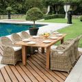 Masa extensibila pentru exterior pana la 250 cm Fabricata din Teak reciclat - Feriga