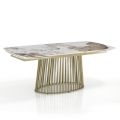 Masa extensibila pana la 260 cm in finisaj ceramica, marmura si metal - Veneto